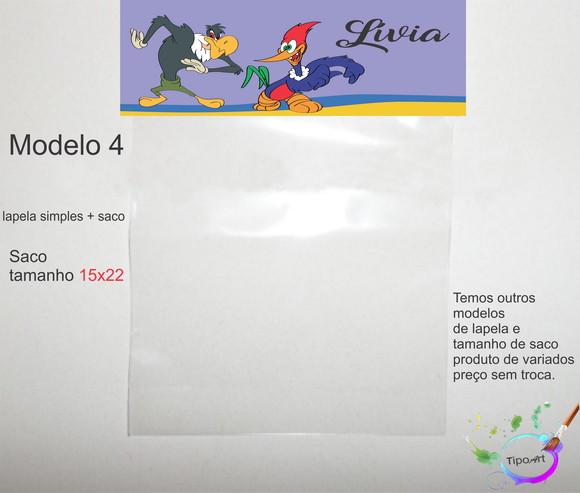 Lapela(simples) e Saco 15x22-pica Pau