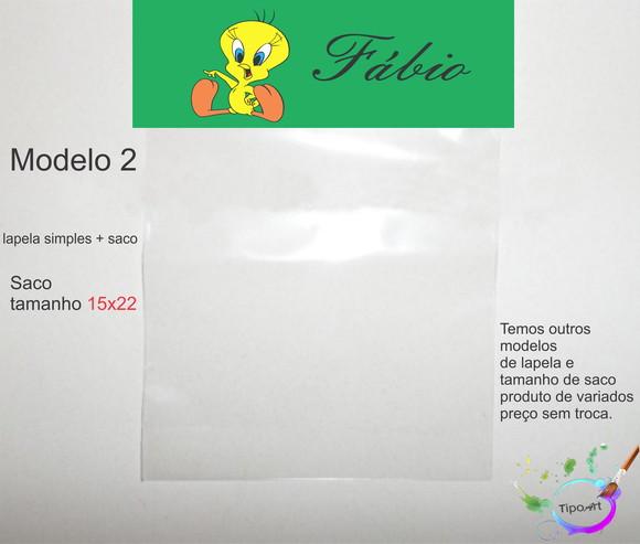 Lapela(simples) e Saco 15x22-piu Piu