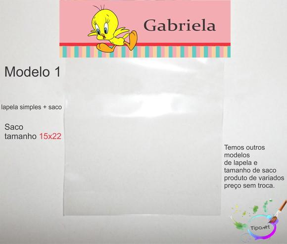 Lapela(simples) e Saco 15x22-piu Piu