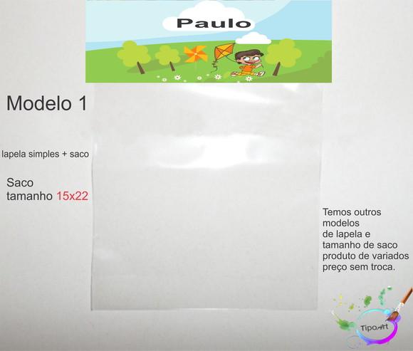 Lapela(simples) e Saco 15x22-pipa e Catavento