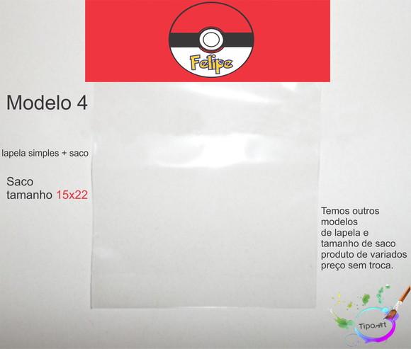 Lapela(simples) e Saco 15x22-pokemon