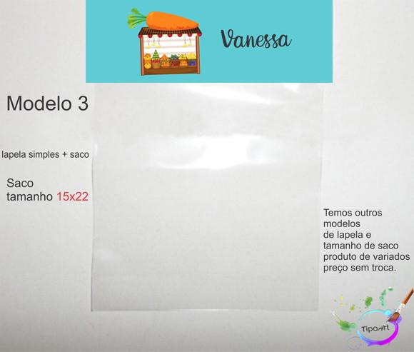 Lapela(simples) e Saco 15x22-quitandinha