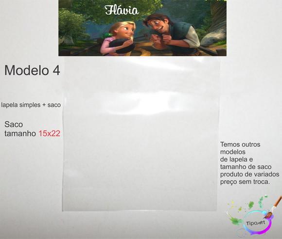 Lapela(simples) e Saco 15x22-rapunzel