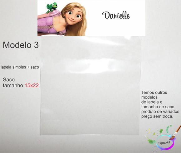 Lapela(simples) e Saco 15x22-rapunzel