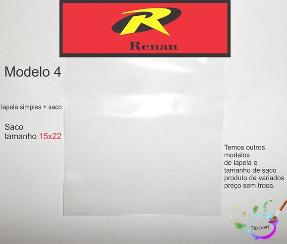 Lapela(simples) e Saco 15x22-robin