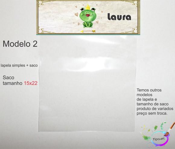 Lapela(simples) e Saco 15x22-sapo