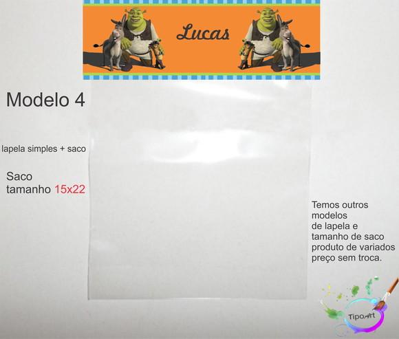 Lapela(simples) e Saco 15x22-shrek