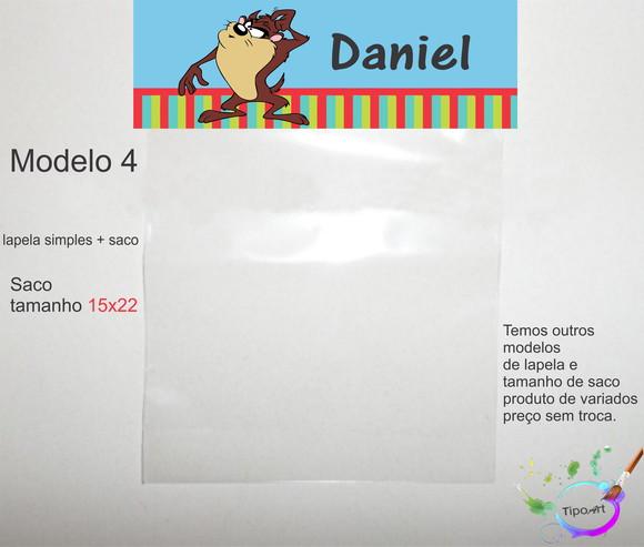 Lapela(simples) e Saco 15x22-taz Mania