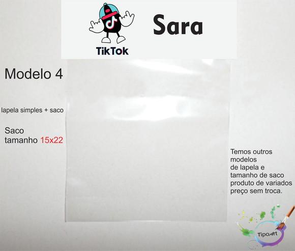 Lapela(simples) e Saco 15x22-tik Tok