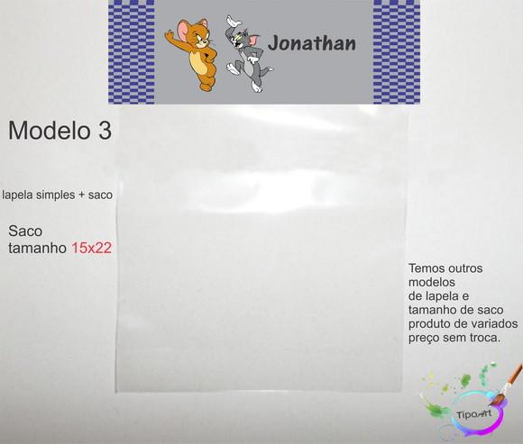 Lapela(simples) e Saco 15x22-tom e Jerry