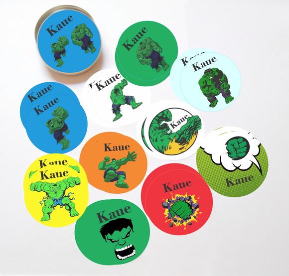 Latinha + Jogos da Memória-hulk
