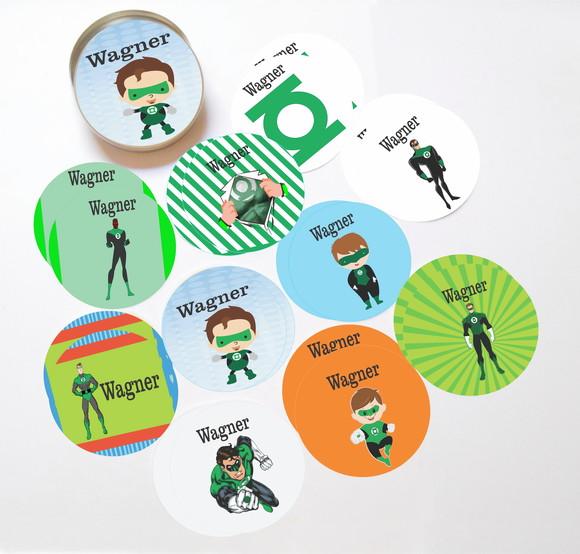 Latinha + Jogos da Memória-lanterna Verde
