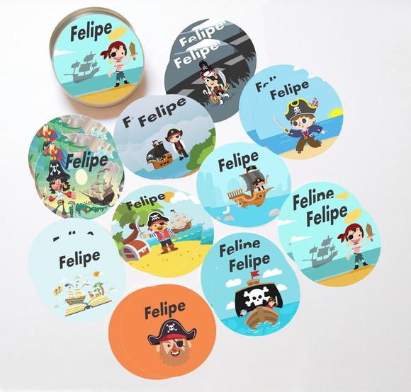 Latinha + Jogos da Memória-pirata