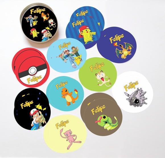 Latinha + Jogos da Memória-pokemon