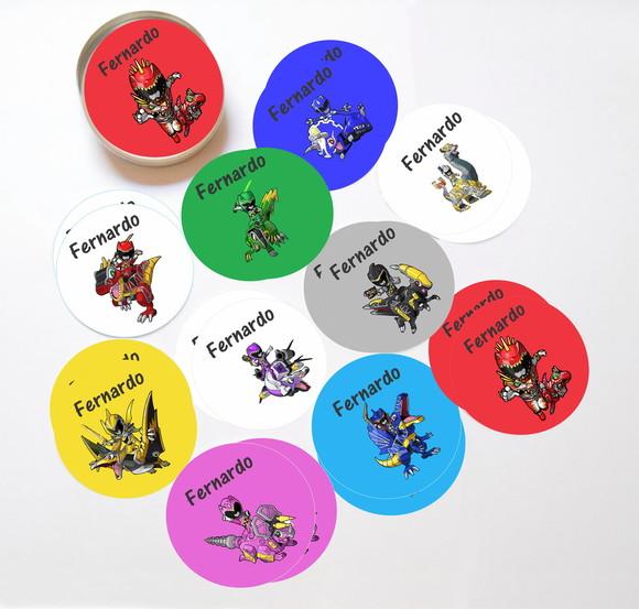 Latinha + Jogos da Memória-power Rangers Dino Charge