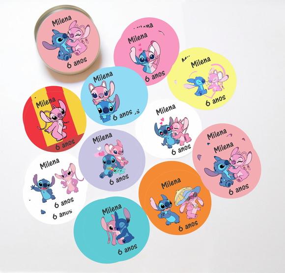 Latinha + Jogos da Memória-stitch Angel