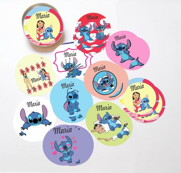 Latinha + Jogos da Memória-stitch e Lilo