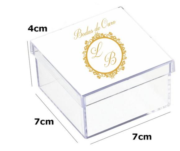 Latinha Acrilica 7x7x4-monograma 13