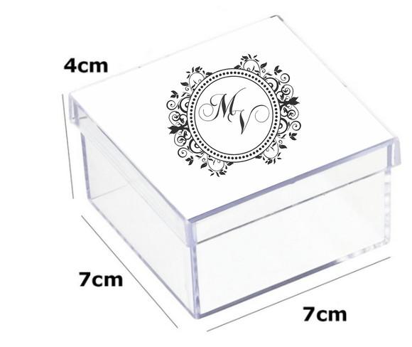 Latinha Acrilica 7x7x4-monograma 1