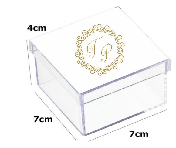 Latinha Acrilica 7x7x4-monograma 2