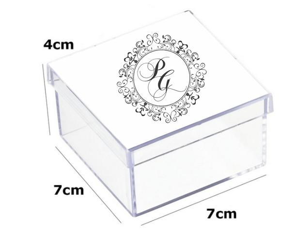 Latinha Acrilica 7x7x4-monograma 23