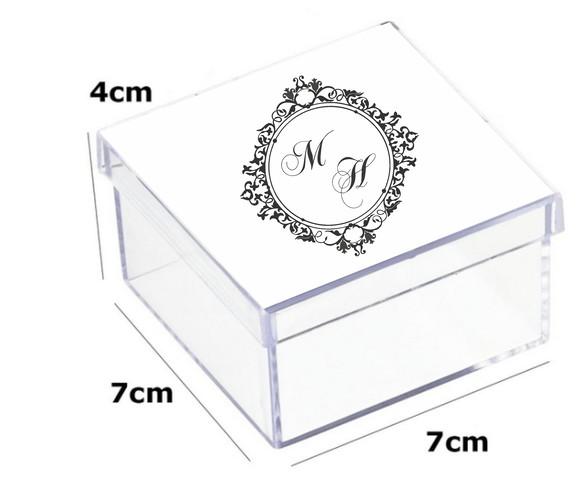 Latinha Acrilica 7x7x4-monograma 3