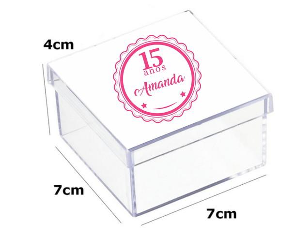 Latinha Acrilica 7x7x4-monograma 36