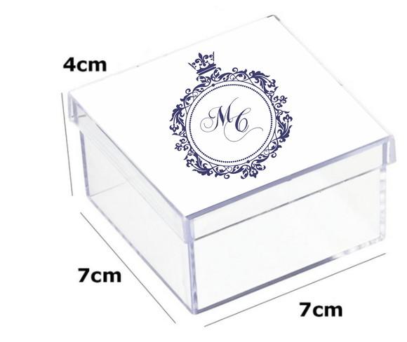 Latinha Acrilica 7x7x4-monograma 39
