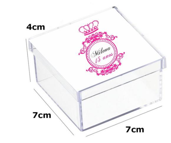 Latinha Acrilica 7x7x4-monograma 46