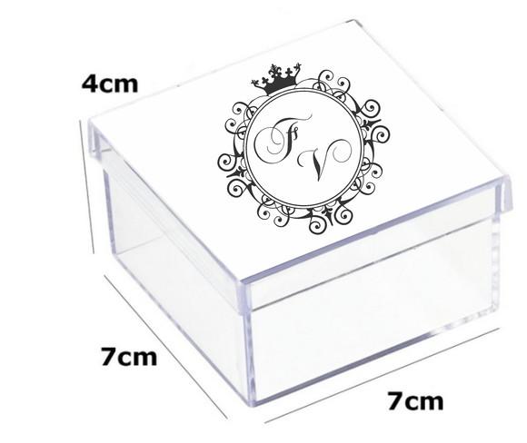 Latinha Acrilica 7x7x4-monograma 5