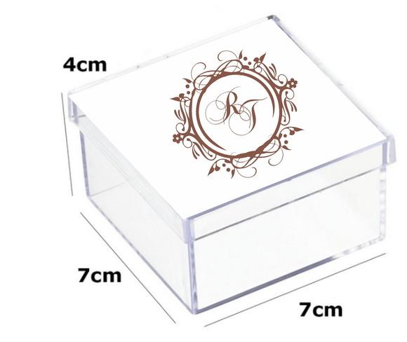 Latinha Acrilica 7x7x4-monograma 50