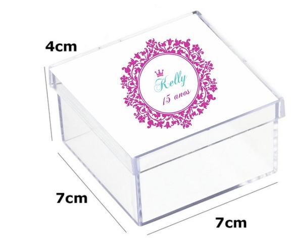 Latinha Acrilica 7x7x4-monograma 45