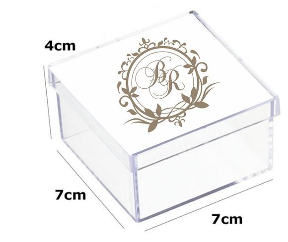 Latinha Acrilica 7x7x4-monograma 54