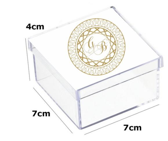 Latinha Acrilica 7x7x4-monograma 58