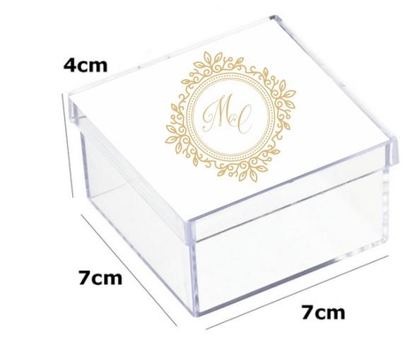 Latinha Acrilica 7x7x4-monograma 57