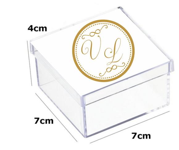 Latinha Acrilica 7x7x4-monograma 76
