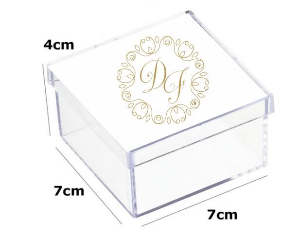 Latinha Acrilica 7x7x4-monograma 75