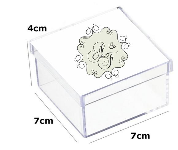 Latinha Acrilica 7x7x4-monograma 80
