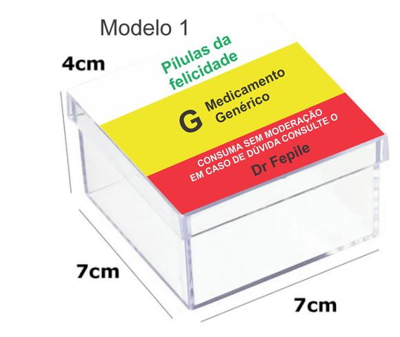 Latinha Acrilica 7x7x4-pilula da Felicidade