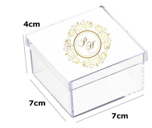 Latinha Acrilica 7x7x4-monograma 55