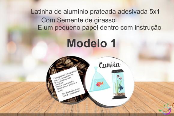 Latinha Semente Girassol-aquário