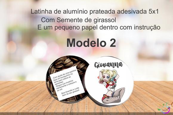 Latinha Semente Girassol-arlequina