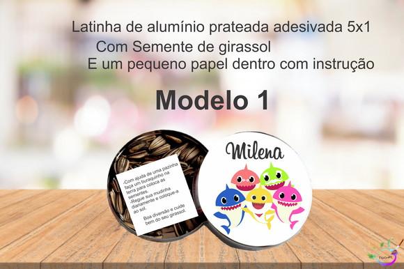 Latinha Semente Girassol-baby Shark