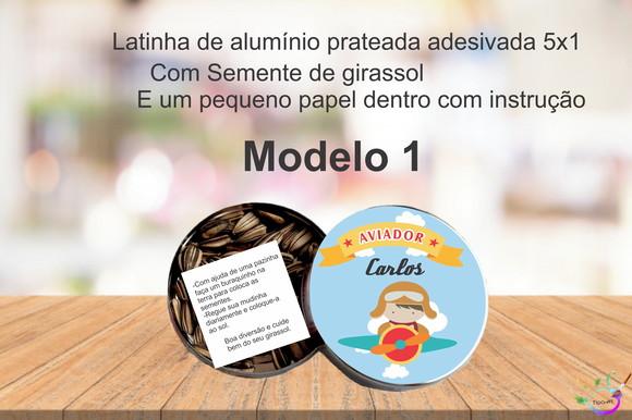 Latinha Semente Girassol-aviador