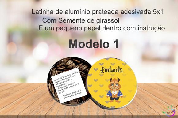 Latinha Semente Girassol-bela e a Fera
