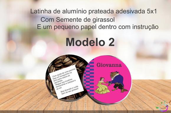 Latinha Semente Girassol-bela e a Fera