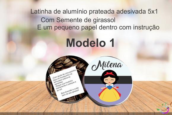 Latinha Semente Girassol-branca de Neve