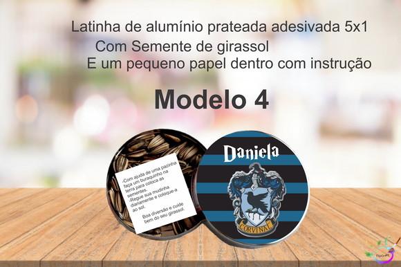 Latinha Semente Girassol-brasões Hogwarts