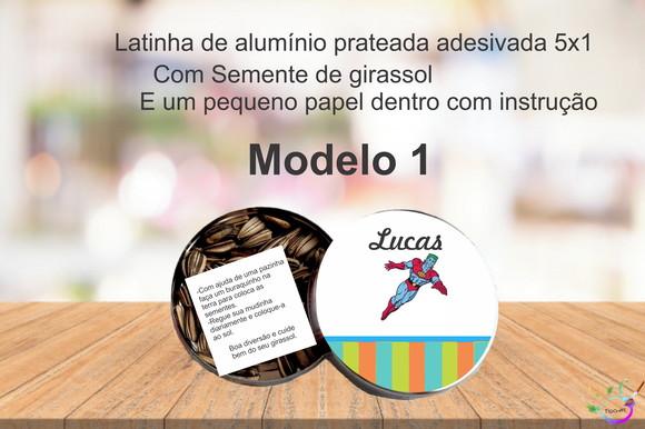 Latinha Semente Girassol-capitão Planeta