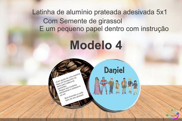 Latinha Semente Girassol-capitão Planeta